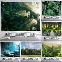 Forest Landscape Wall Tapestry Art Decor Blanket Curtain Hanging Home Bedroom Living Room Decoration Polyester miniinthebox