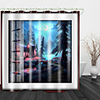 Forest Lodge Digital Printing Shower Curtains Hooks Modern Polyester New Design