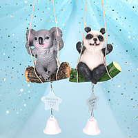 Forest Panda Tree Lai Animal Large Swinging Resin Wind Chimes with Bells Home Indoor Ornaments miniinthebox