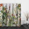 Forest Tropical Rainforest Plant Animal Elephant Giraffe Print Four-piece Shower Curtain Hook Modern Polyester Machined Waterproof Bathroom miniinthebox
