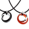 Forever Heart Stainless Agate Couple Necklace