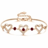forever love heart birthstone bracelet for women 925 sterling silver charm bracelet adjustable with 5a cubic zirconia christmas jewelry gift birthday gift for mom women wife girls her