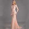 Formal Evening Dress - Orange Plus Sizes / Petite Trumpet/Mermaid Bateau Floor-length Chiffon