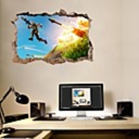 Fortnite FORTNITE Wall Stickers Plane Wall Stickers / Holiday Wall Stickers Decorative Wall Stickers,  PVC Home Decoration Wall Decal Wall Decoration 1pc