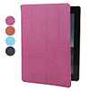 Four-fold PU Leather Case with Sleep/Wake-up for iPad 2