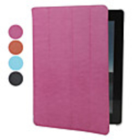 Four-fold PU Leather Case with Sleep/Wake-up for iPad 2