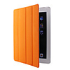 Four-fold PU Leather Sleep Smart Case for Ipad 2(orange)