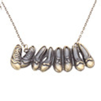 Four Pairs of Shoes Vintage Necklace