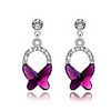 Four-pointed Star Pattern Fashion Crystal Earrings