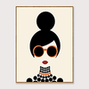 Framed Art Pop Cartoon Canvas Printing Modern Fashion Beautiful Girl PS Oil Painting Wall Art Suitable for Living Room Decoration Ready To Hang 1 Piece