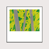 Framed Art Print Abstract Hand - Drawn Painting Green Forest Wall Art Modern Home Decoration Ready To Hang