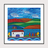Framed Art Print Abstract Oil painting Pastoral Scenery Wall Art Modern Home Decoration Ready To Hang