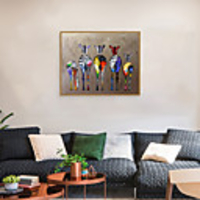 Framed Art Print Framed Set - Abstract Animals PS Oil Painting Wall Art