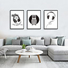 Framed Art Print Framed Set - Abstract Cartoon PS Illustration Wall Art