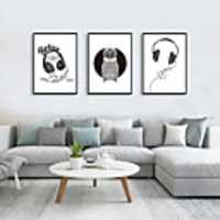 Framed Art Print Framed Set - Abstract Cartoon PS Illustration Wall Art