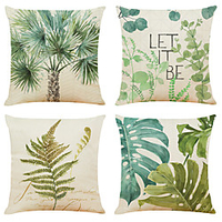 Fresh Palm Double Side Cushion Cover 4PC Soft Decorative Square Throw Pillow Cover Cushion Case Pillowcase for Bedroom Livingroom Superior Quality Machine Washable Indoor Cushion for Sofa Couch Bed Chair miniinthebox
