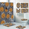 Fresh Seaside Pattern PrintingBathroom Shower Curtain Leisure Toilet Four-Piece Design