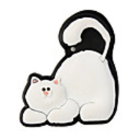 Fridge/Bookmark Magnet PVC Cat White