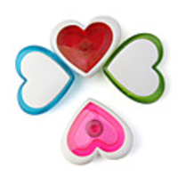 Fridge/Bookmark Magnet PVC Heart Shape 4PCS