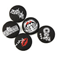 Fridge/Bookmark Magnet PVC Rotundity 5PCS Black