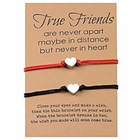 friendship bracelets for 2,  make a wish bracelet that falls off bracelet for women girls men boys best friends adjustable braided woven jewelry gift for birthday