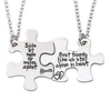 friendship necklace for 2 side by side best friends close in heart necklace set