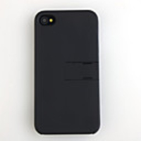 Frosted Back Cover For iPhone 4 with Holder Black