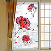 Frosted Privacy Beautiful Flowers Pattern Window Film Home Bedroom Bathroom Glass Window Film Stickers Self Adhesive Sticker