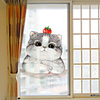 Frosted Privacy Cartoon Cute Cat Pattern Window Film Home Bedroom Bathroom Glass Window Film Stickers Self Adhesive Sticker