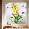 Frosted Privacy Floral Pattern Window Film Home Bedroom Bathroom Glass Window Film Stickers Self Adhesive Sticker