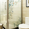 Frosted Privacy Floral Pattern Window Film Home Bedroom Bathroom Glass Window Film Stickers Self Adhesive Sticker