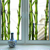 Frosted Privacy Green Bamboo Pattern Window Film Home Bedroom Bathroom Glass Window Film Stickers Self Adhesive Sticker