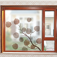 Frosted Privacy Leaves Plants Pattern Window Film Home Bedroom Bathroom Glass Window Film Stickers Self Adhesive Sticker 58 x 60CM Wall Stickers for bedroom living room miniinthebox
