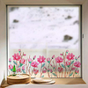 Frosted Privacy Pink Flowers Pattern Window Film Home Bedroom Bathroom Glass Window Film Stickers Self Adhesive Sticker 58 X 60cm Wall Stickers For Bedroom Living Room miniinthebox