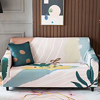 Fruit Print 1-Piece Sofa Cover Couch Cover Furniture Protector Soft Stretch Slipcover Spandex Fabric Super Fit for 1~4 Cushion Couch and L Shape Sofa, Easy to Install