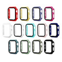 Full cover for Apple Watch series 6 SE 5 4 3 2 matte Plastic bumper hard frame case with glass for iWatch screen protector