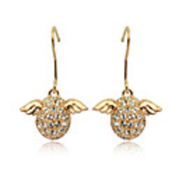 Full Diamond Angel Egg Earrings