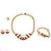 Full Rhinestone Hollow out Arc Shaped Alloy Jewelry