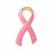 fundraising for a cause large pink ribbon pins w/crystal – pink ribbon pins for breast cancer awareness,  fundraising events,  support groups,  event promotions amp; gift-giving (5 pins)