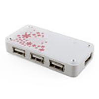 Funky 4 Port USB 2.0 Hub (White)