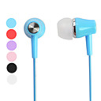 Funky Solid Style Stereo In-Ear Earphones (Assorted Colors)