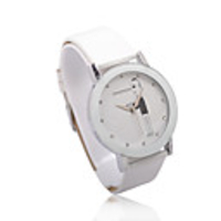 Funny Cartoon Japanese Movement White Band Wrist Watch