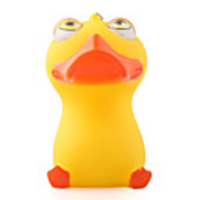 Funny Rolling Eyeballs Pop-out Silicone Stress Reliever Toy -Duck