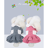 Fur Collar Cat Princess Skirt Fleece Warm Wool Dog Skirt Pet Winter Teddy Skirt miniinthebox