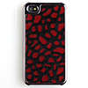 Fur Leather Back Case Cover for iPhone 4 Red