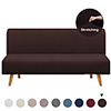 Futon Cover Armless Sofa Slipcover Stretch Sofa Bed Cover Protector Without Armrests Elastic Spandex Modern Simple Mattress Folding Couch Shield Sofa Cover Machine Washable