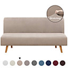 Futon Cover Armless Sofa Slipcover Stretch Sofa Bed Cover Protector Without Armrests Elastic Spandex Modern Simple Mattress Folding Couch Shield Sofa Cover Machine Washable