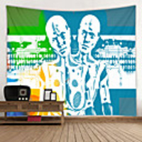 Future Technology Source Digital Printed Tapestry Decor Wall Art Tablecloths Bedspread Picnic Blanket Beach Throw Tapestries Colorful Bedroom Hall Dorm Living Room Hanging