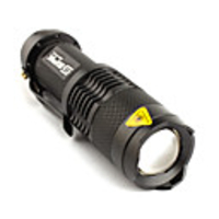 FX SK68 3W CREE Q5 LED 1-mode Focus Flashlight 1XAA/14500 Black