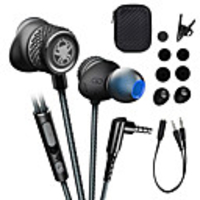 G15 Upgrade 3.5mm In-ear Wired Game Headset with Mic Music Metal Magnetic Headset with Portable Earphone Bags